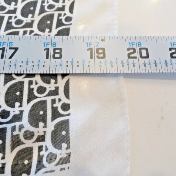 NEW AUTHENTIC 2022 100% SILK CHRISTIAN DIOR PARIS SCARF SCARVE BLACK 60"X20" - Picture 9 of 14